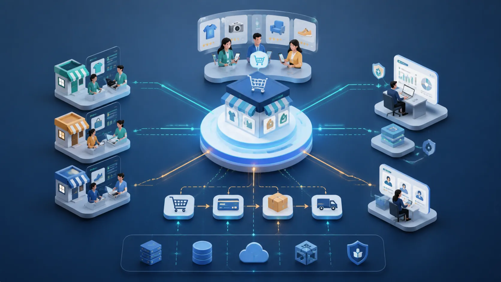 Multi-vendor marketplace architecture