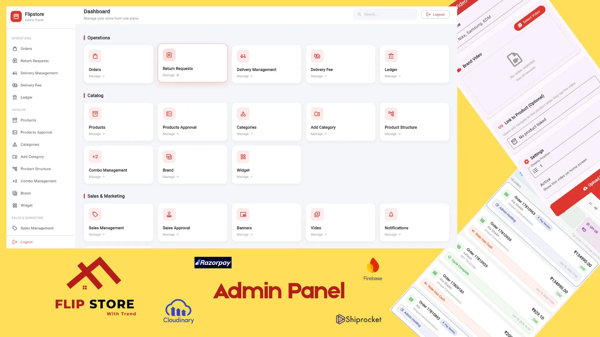 Flipstore Customer App Interface