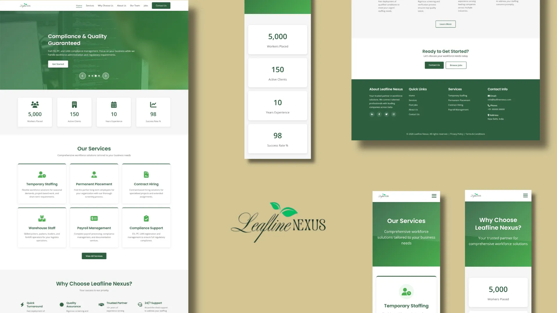 LeafLine Nexus Homepage Design