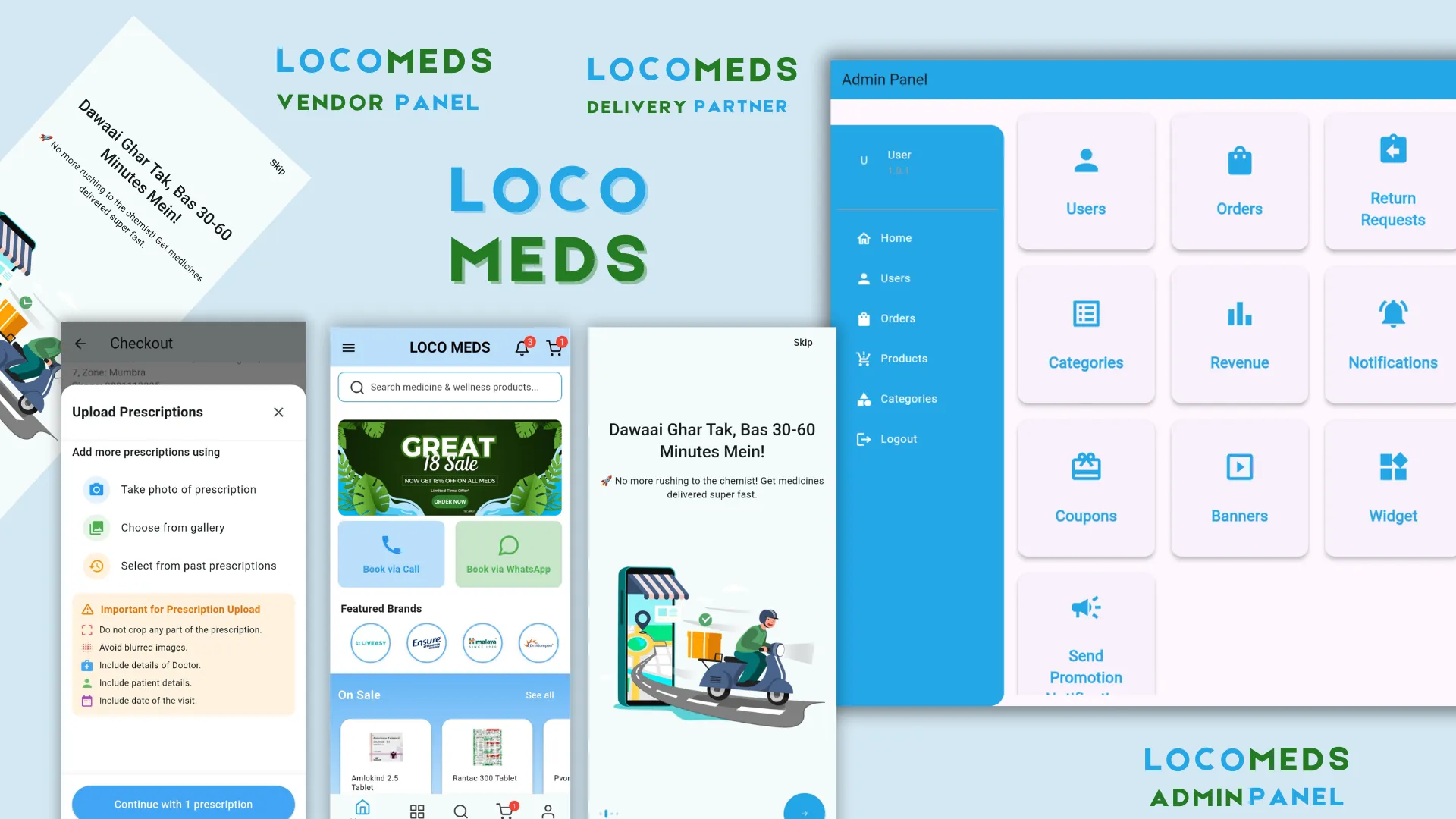 Locomeds UI Design - Mobile Interface