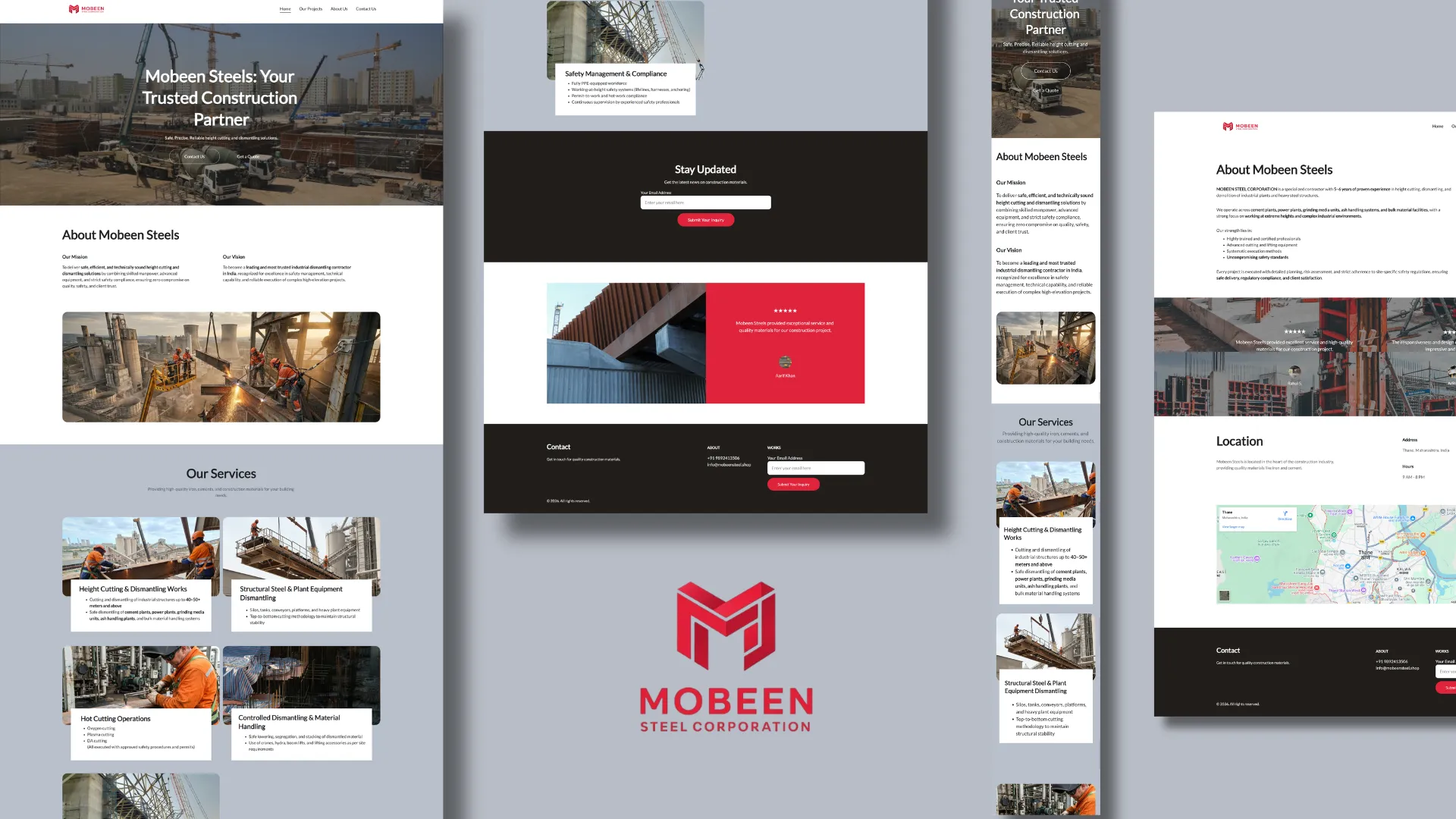 Mobeel Steel Homepage Design
